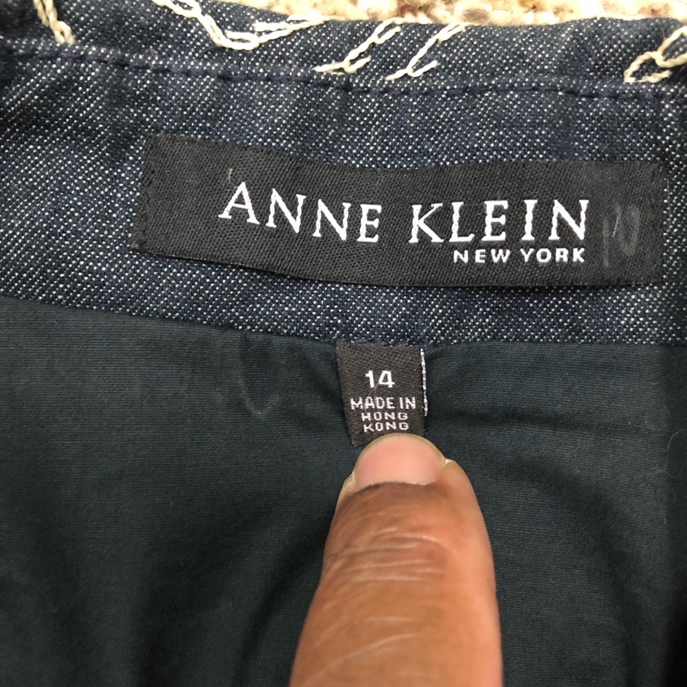 Anne Klein Blazer Size 14 Embroidered Beaded - Picture 5 of 8
